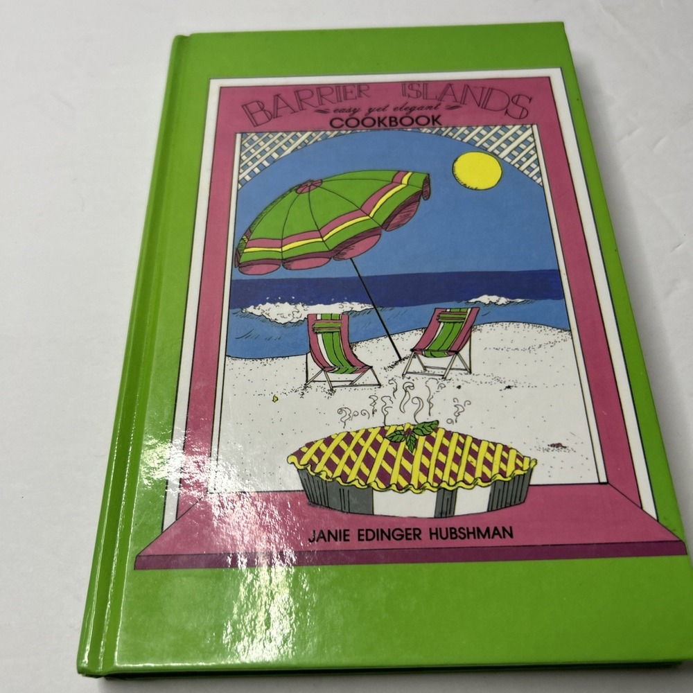 Rare Vntg Barrier Islands Easy Yet Elegant Cookbook Janie Edinger‎ Hubshman Book